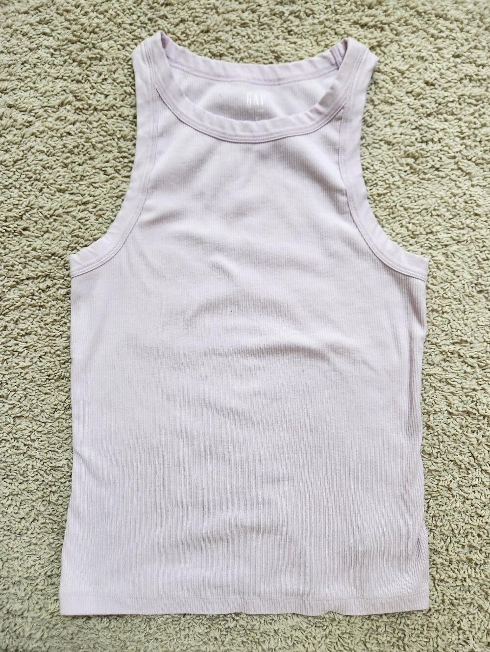 GAP Lavender Ribbed High-Neck Tank